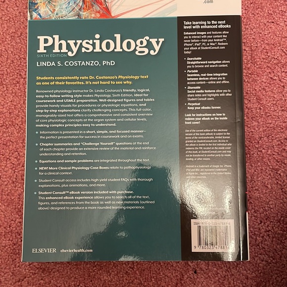 Physiology sixth edition. Linda S costanzo - Picture 2 of 2